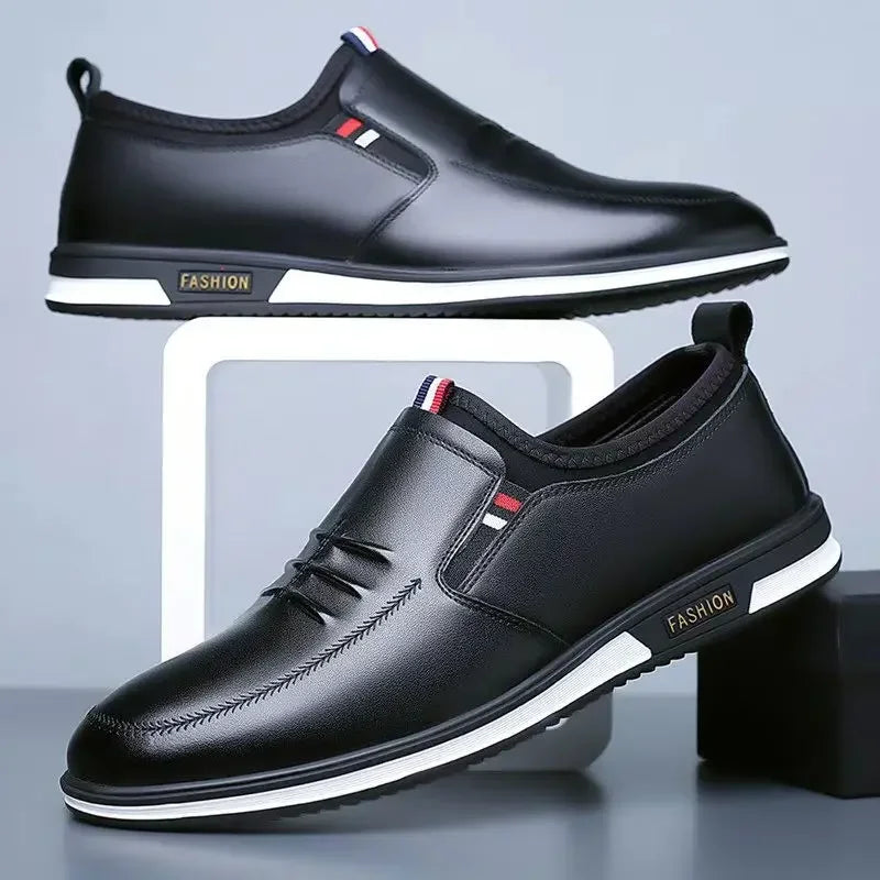 Zapatos Casual de Cuero para Hombre, Mocasines  Cómodos y Elegantes,